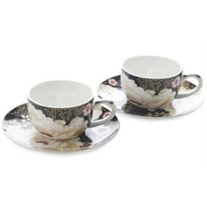 Veggie Meals - Maxwell & Williams Kimono Demi Cup & Saucer Set of 2 100ML Black