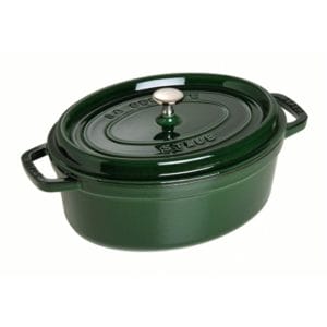 Veggie Meals - Staub Oval Cocotte - 31cm Basil Green