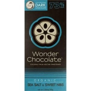 Big Tree Farms Wonder Chocolate Org Raw Dark Choc Sea Salt&Sweet Nibs 73% 30g