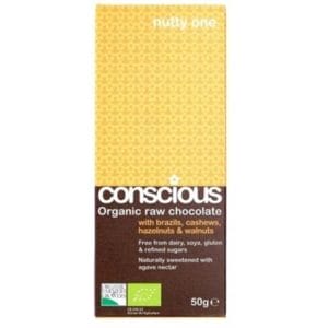 Conscious Organic Raw Chocolate The Nutty One 50gm