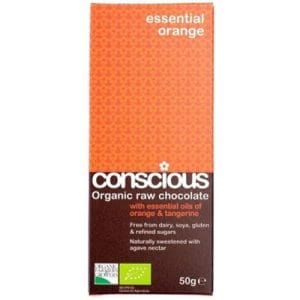 Conscious Organic Raw Chocolate Essential Orange 50gm