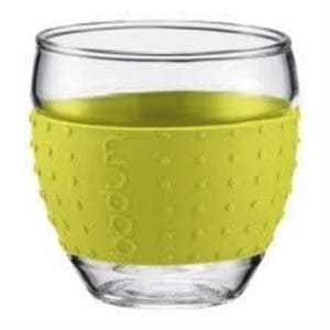 Veggie Meals - Bodum Pavina Silicone Band Glasses 350ml Set Of 2 Lime Green