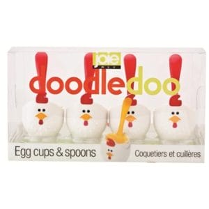 Veggie Meals - MSC Doodle Doo  Egg Cup & Spoon Set/4