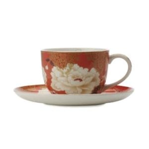 Veggie Meals - Maxwell & Williams Kimono Cup & Saucer 250ML Coral