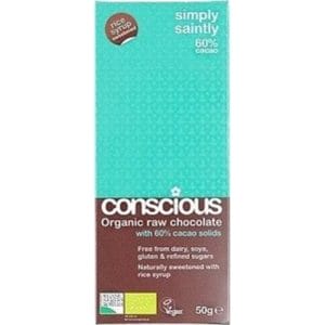 Conscious Organic Raw Chocolate Rice Syrup Simply Saintly 50gm