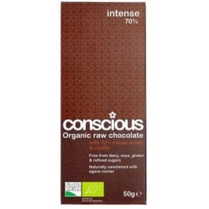 Conscious Organic Raw Chocolate Intense 70% 50gm