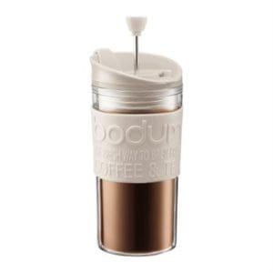 Veggie Meals - Bodum Travel Press with Free Extra Lid 350ml Off White