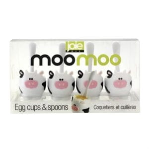 Veggie Meals - MSC Moo Moo Egg Cup & Spoon Set/4