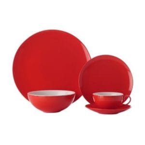 Veggie Meals - Maxwell & Williams Colour Basics Coupe Dinner Set 20 Piece Red