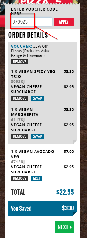 Veggie Meals - Vegan Pizza - Discount Order