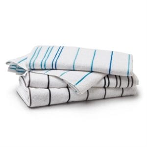 Veggie Meals - Cool Galah Resort Towel Charcoal/White Stripe 80x180cm