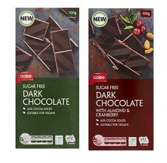 Veggie Meals - Coles Chocolate Sugar free