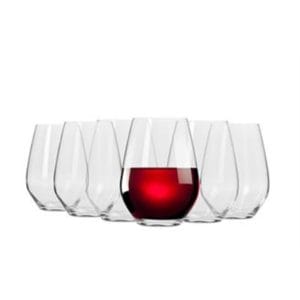 Veggie Meals - Krosno Vinoteca Stemless Red Wine Glasses 540ml Set Of 6