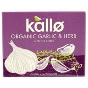 Kallo Stock Cubes Garlic & Herb Organic G/F 66g