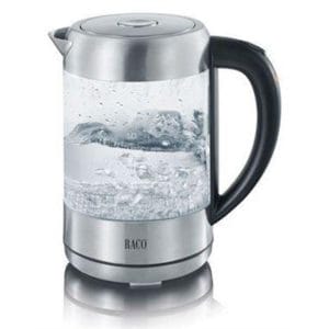 Veggie Meals - Raco Clarity 1L and 5ml Glass Jug Kettle  Brushed ss