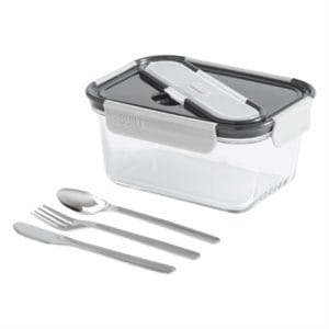 Veggie Meals - Built NY Gourmet 1350ml Glass Bento with Stainless Steel Utensils - 5 pc Set