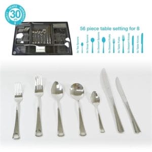 Veggie Meals - Tablekraft Marley 56pc Cutlery Set