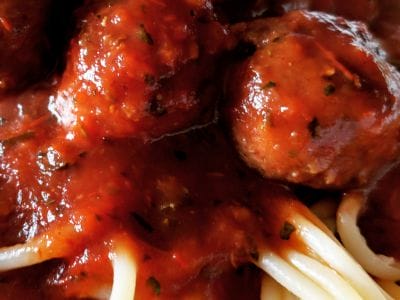 Spaghetti Vegan Meatballs
