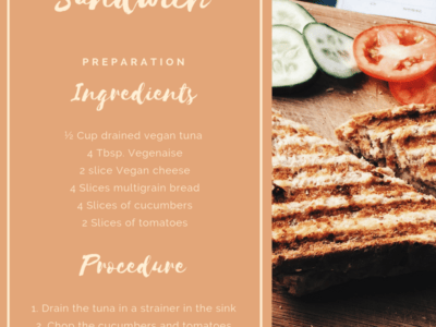 Toasted Vegan Tuna Sandwich