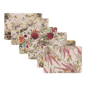 Veggie Meals - Maxwell & Williams Euphemia Henderson Placemat Assorted 34x27cm Set of 6 Gift Boxed
