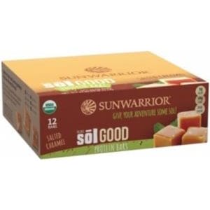 Sunwarrior Sol Good Organic Protein Bars Salted Caramel 12x62g