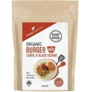 Ceres Organics Organic Burger Mix Lentil & Black Sesame 320g