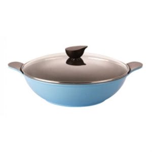 Veggie Meals - Neoflam 36cm Two Handle Wok with Glass Lid Induction Heat