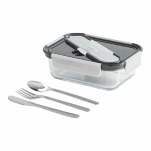 Veggie Meals - Built NY Gourmet 900ml Glass Bento with Stainless Steel Utensils - 5 pc Set
