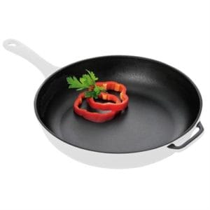 Veggie Meals - Chasseur Fry Pan with Cast Handle 28cm - Brilliant White