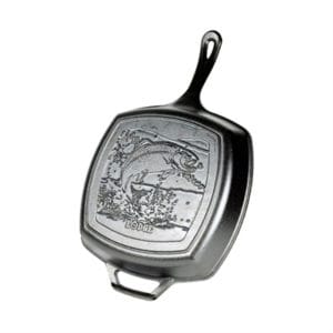Veggie Meals - Lodge 27cm Cast Iron Grill Pan with Fish Scene