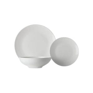 Veggie Meals - Maxwell & Williams White Basics 12 pce  Coupe Dinner Set Tribeca