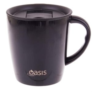 Veggie Meals - Oasis Stainless Steel Double Wall Insulated Desk Mug 330ml Black