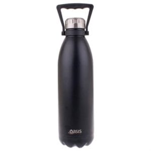 Veggie Meals - Oasis Stainless Steel Insulated Drink Bottle with Handle 1.5 Ltr Matte Black