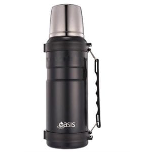 Veggie Meals - Oasis Stainless Steel Insulated Vacuum Flask 1 Ltr Matte Black