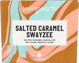 Loving Earth Organic Salted Caramel Swayzee Chocolate Bar G/F 11x45g
