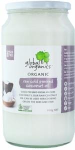 Global Organics Organic Raw Cold Pressed Coconut Oil G/F 920g