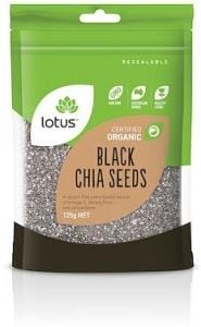 Lotus Chia Seeds Black Organic (Bag) G/F 125g