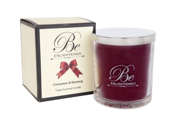 Veggie Meals - Be Enlightened Triple Scented 80hr Candle Cinnamon & Nutmeg