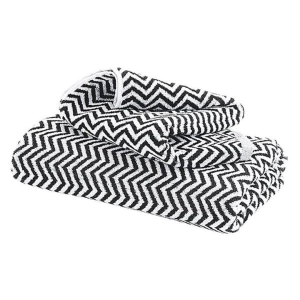 Veggie Meals - L&M Home Black & White Herringbone Bath Mat 51x81cm