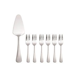 Veggie Meals - Maxwell & Williams Madison Cake Server & Fork Set 7 Piece