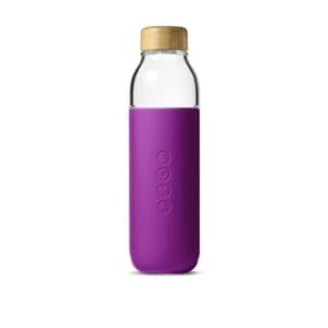 Veggie Meals - Soma Water Bottle Glass 470ml Eggplant