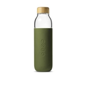 Veggie Meals - Soma Water Bottle Glass 470ml Olive