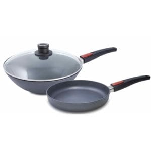 Veggie Meals - Woll Diamond Lite Induction Fry Pan & Wok With Lid Set 3pce