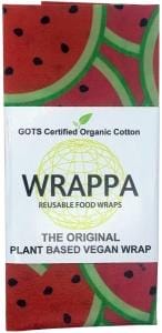 WRAPPA Organic Cotton Reusable Plant Based Jumbo Single Food Wrap Watermelon