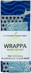 WRAPPA Organic Cotton Reusable Plant Based Food Wraps 3Pk Hammerhead