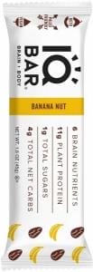 IQ Bar Brain + Body Banana Nut Bar G/F 45g