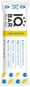 IQ Bar Brain + Body Lemon Blueberry Bar G/F 45g