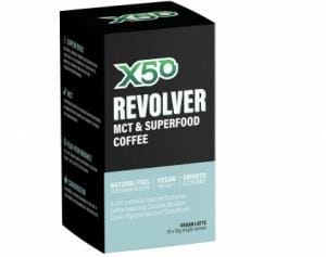 X50 Revolver MCT and Superfood Coffee Vegan Latte 10 x 10g Sachets