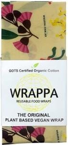 WRAPPA Organic Cotton Reusable Plant Based Jumbo Single Food Wrap Birds & Bees