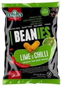 Orgran Beanies Lime & Chilli Crunchy Fava Bean Snacks 80g